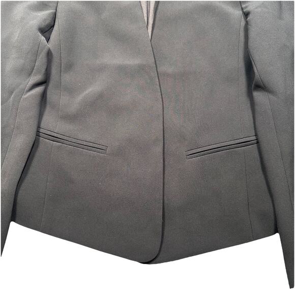 Ann Taylor Women’s Open Blazer Black Suit‎ Jacket Long Sleeve Size 2 (255) - Picture 4 of 7